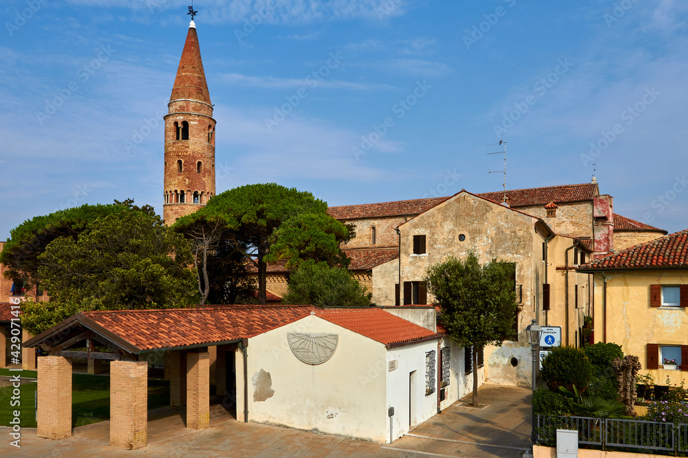 The bell tower of the Caorle's city in the province of Venice