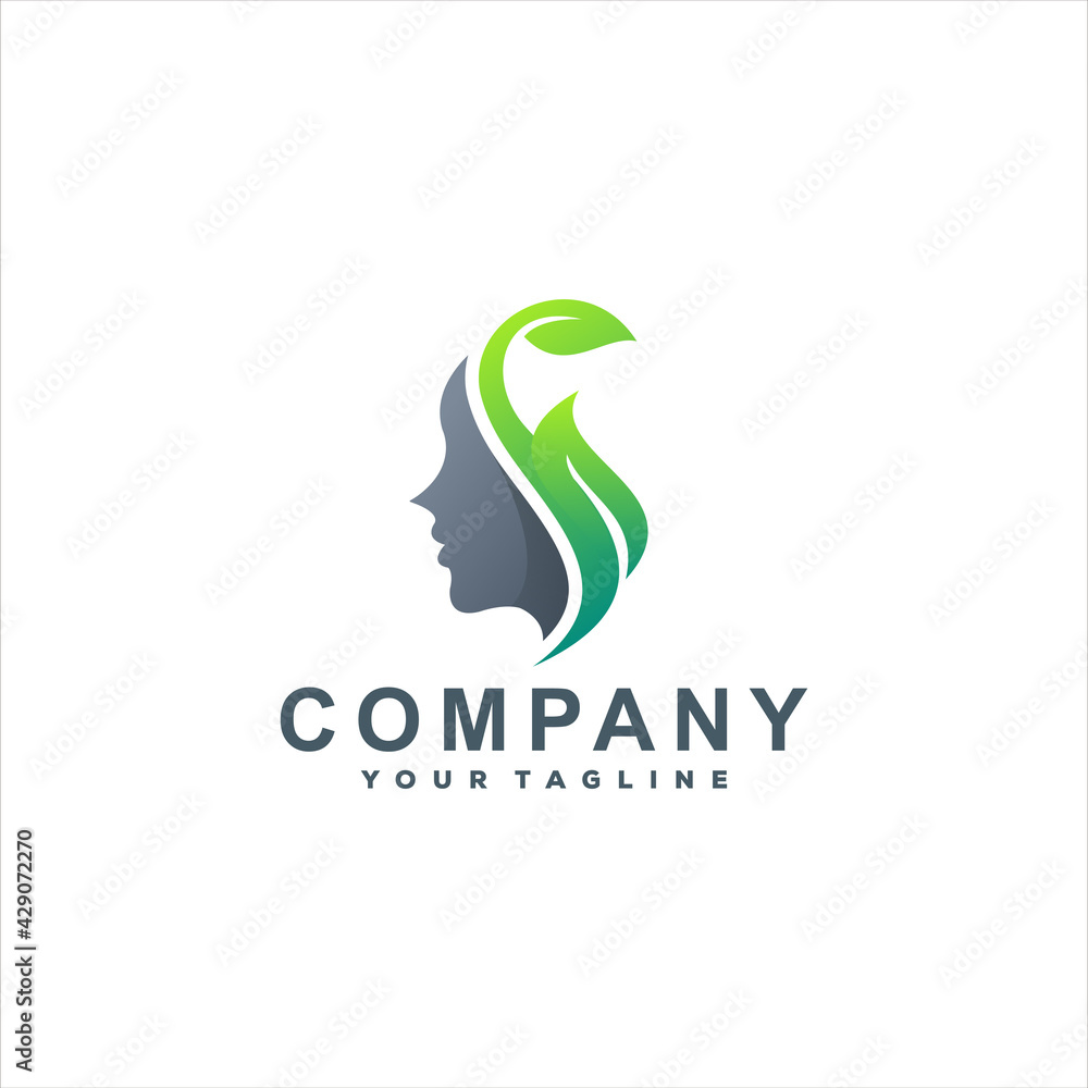 beauty spa gradient logo design beauty spa gradient logo design