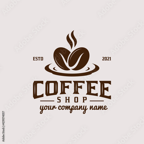 vintage retro logos and classic Coffee shop for business cafe logo design