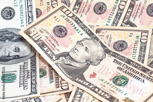 Wealth from cash, dollars for economy and business, reliable financial investments currency, background from paper money