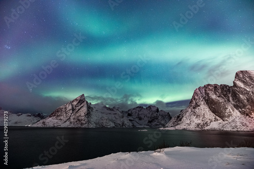 Polarlichter am Himmel von Norwegen