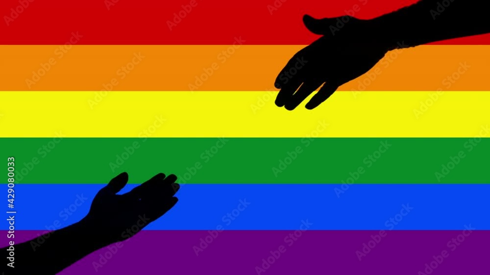 The silhouettes of two hands, asking for and giving help (from opposite ...