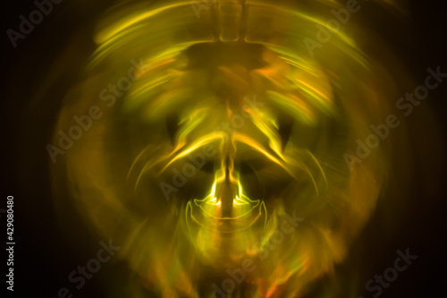 Yoga meditation in lotus pose with aura spiritual