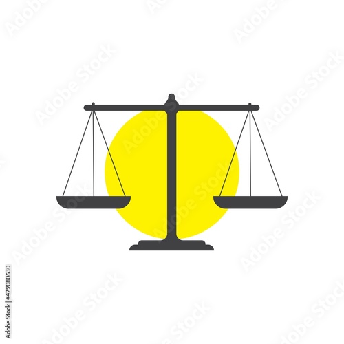 flat style scales vector icon