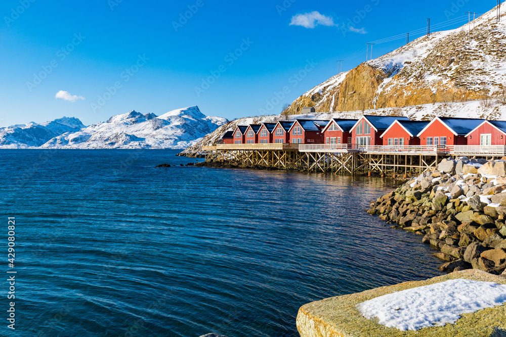 Ferienhäuser auf den Lofoten, Norwegen