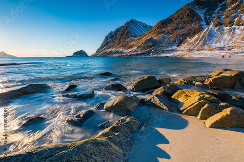 Haukland Strand auf den Lofoten, Norwegen photo