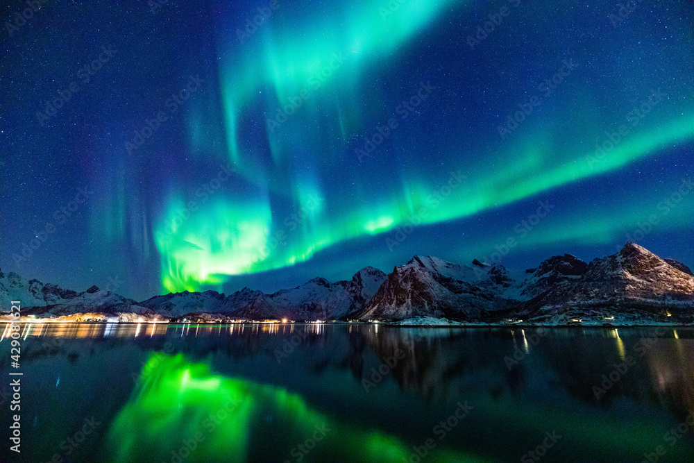 Polarlichter am Himmel von Norwegen