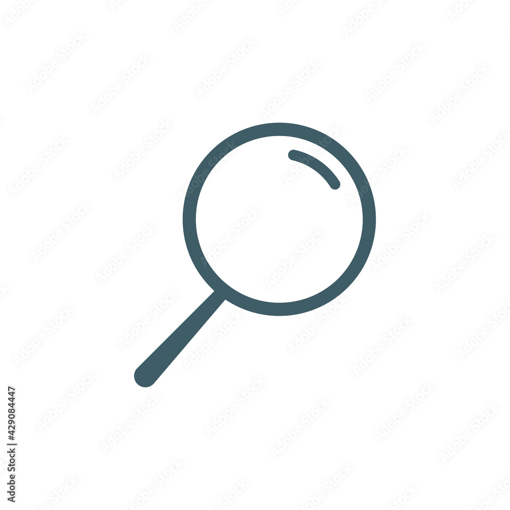 Magnifying glass icon. Search symbol. Loupe blue sign. Zoom instrument. Magnifier lens pictogram. Vector isolated on white background Magnifying glass icon. Search symbol. Loupe blue sign. Zoom instrument. Magnifier lens pictogram. Vector isolated on white background