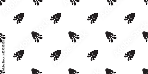 squid Seamless pattern octopus fish vector salmon tuna dolphin shark doodle icon cartoon ocean sea pet animal repeat wallpaper tile background scarf isolated illustration doodle design © CNuisin