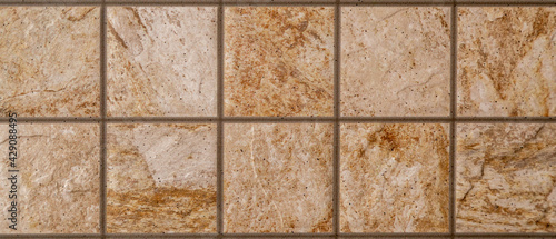 Wallpaper Mural Brown marble stone tiles background, textures with natural pattern, Decorative orange mixed stone mosaic with streaks, floor or wall tile design for interior and exterior, vintage rock texture banner Torontodigital.ca