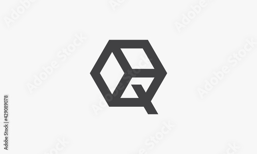cube letter Q logo design concept on white background.