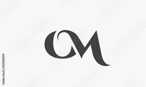OM logo vector isolated on white background.