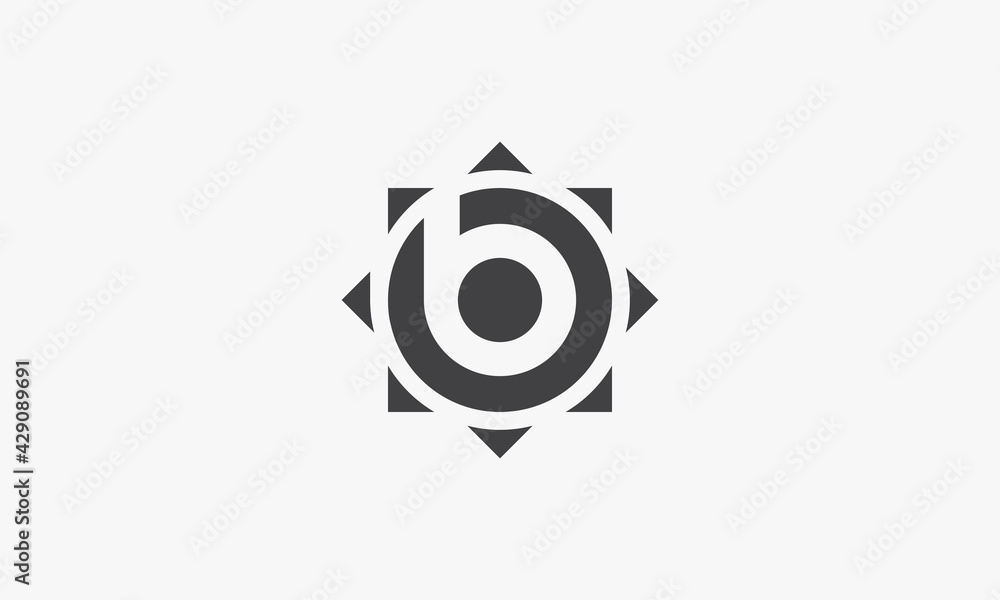 lowercase B logo concept isolated on white background. lowercase B logo concept isolated on white background.