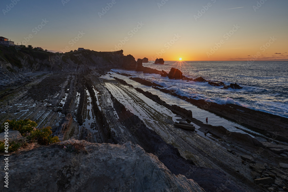 Image of the Costa Quebrada in the town of Liencres in Cantabria. Image of the Costa Quebrada in the town of Liencres in Cantabria.