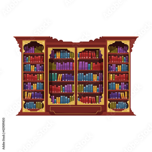 Antique Book Cabinet Composition