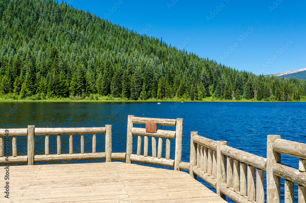 Obraz premium Fragment of Trillium Lake Oregon, USA.