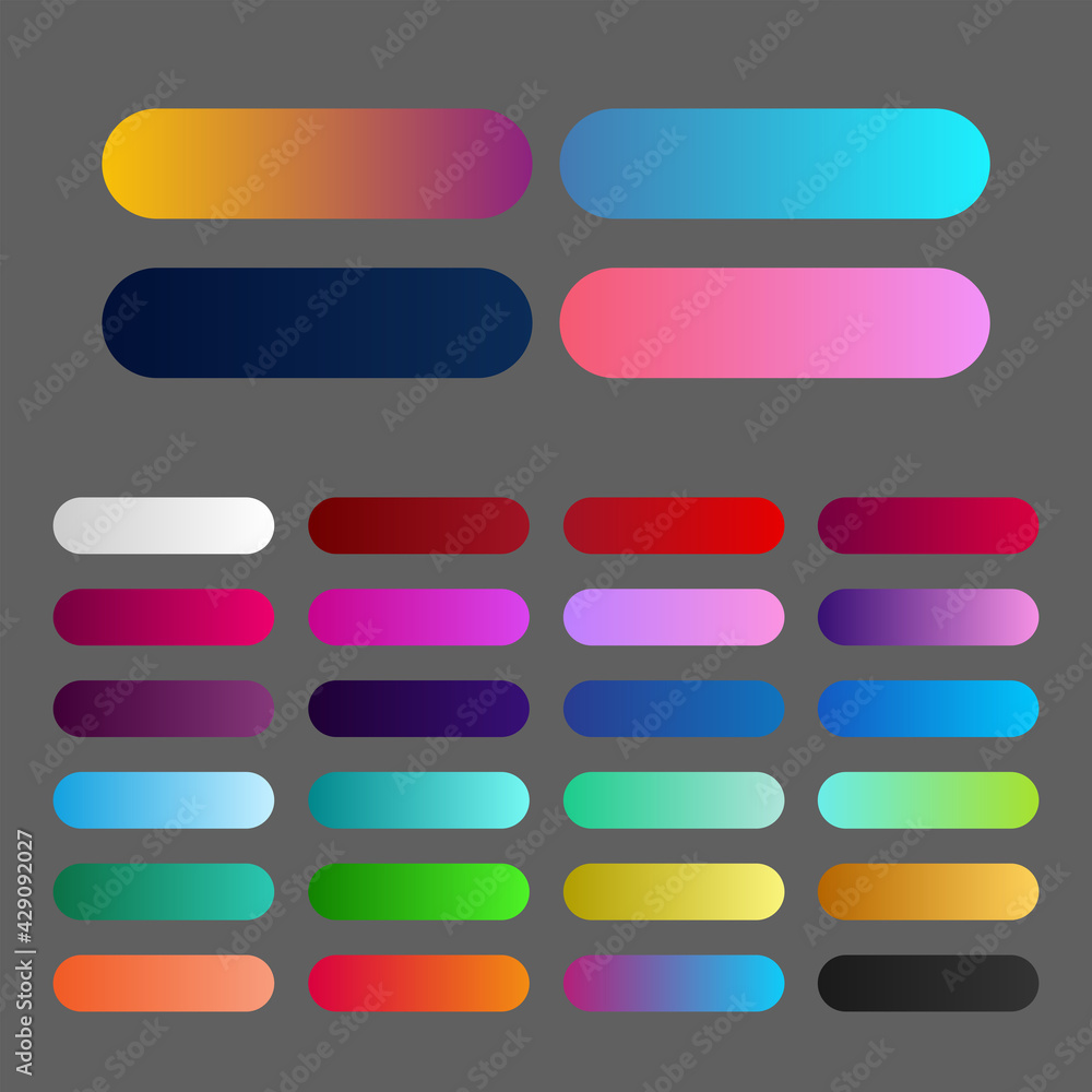 Icon set multi colored button in flat style. Easy editable vector isolated illustration. Icon set multi colored button in flat style. Easy editable vector isolated illustration.