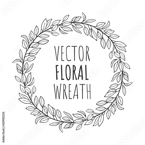 Vector floral wreath