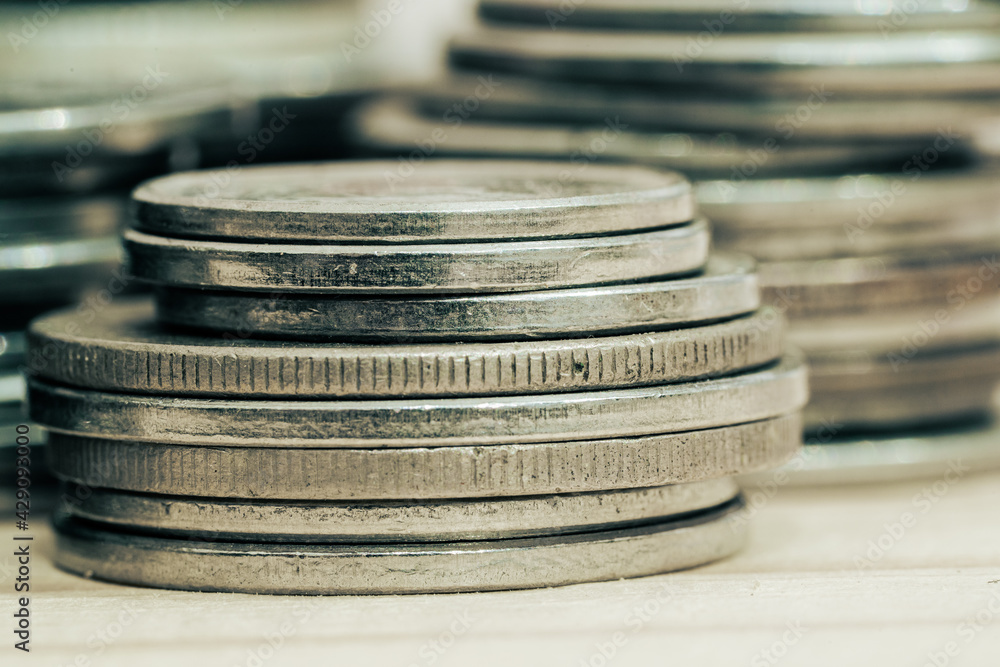 Imagem conceitual de pilha de moedas. Imagem em alta resolução. Imagem conceitual de pilha de moedas. Imagem em alta resolução.