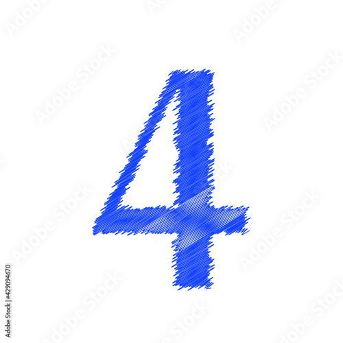 Wallpaper Mural number 4 four textured of white yarn fabric on black background, editable vector Torontodigital.ca