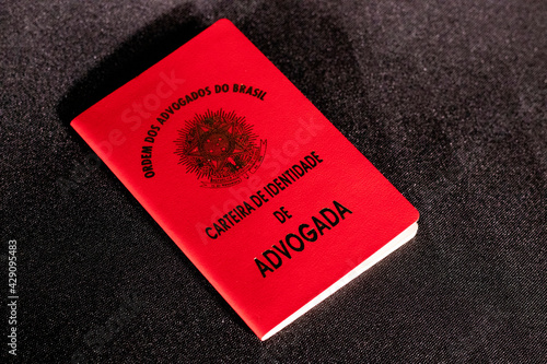Identification document of lawyer from Brazil. OAB card (Brazilian Bar Association)