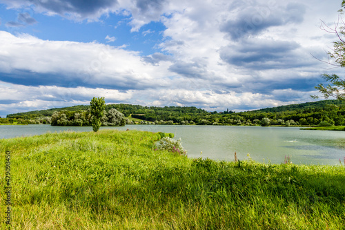 Series of beautiful views on Rauchwart lake in a suny day, Burgenland, Austria. © 2xwilfinger