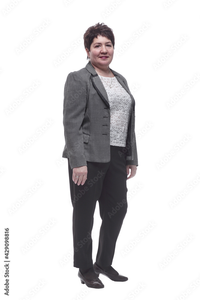 in full growth. confident adult woman in casual clothes in full growth. confident adult woman in casual clothes
