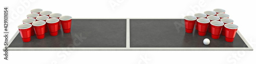 Photos Beer pong table Side view 3D