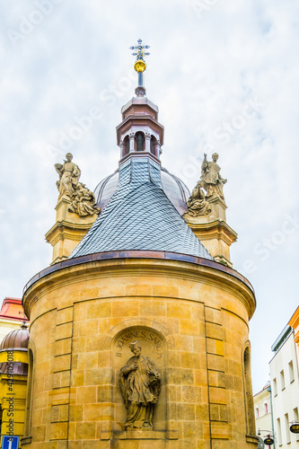 view of the kostel panny marie snezne church, czech republic. photo