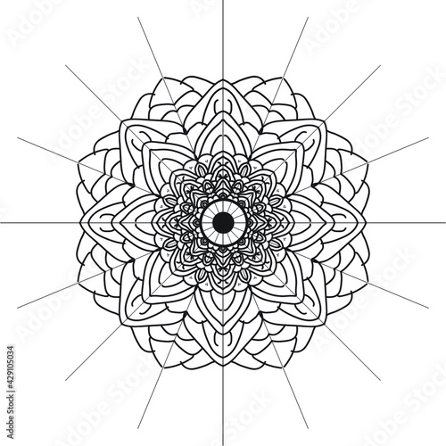 black and white flower