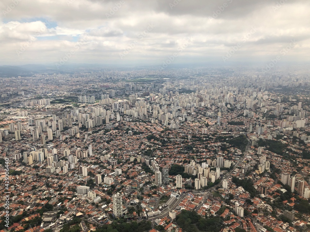 Aerial view of the city of São Paulo, Brazil