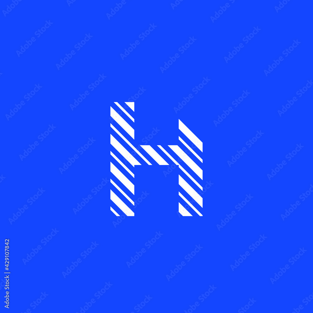 logo icon letter H, editable vector diagonal lines logo icon letter H, editable vector diagonal lines