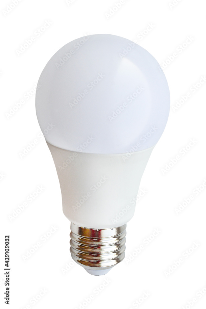 energy-saving light bulb is isolated on a white background energy-saving light bulb is isolated on a white background