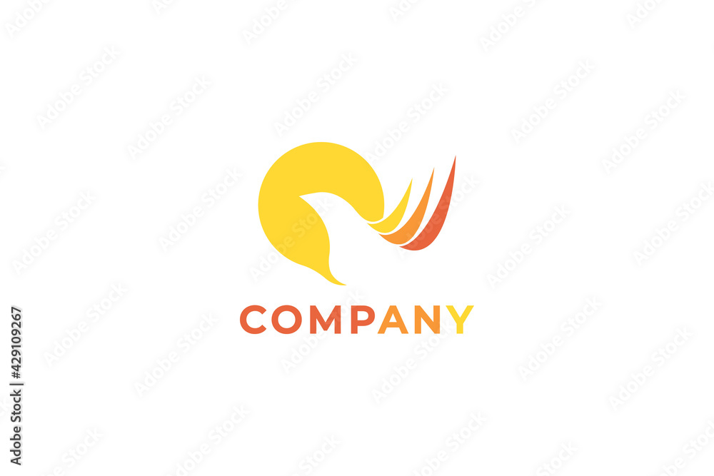 unique elegant yellow bird logo design identity unique elegant yellow bird logo design identity