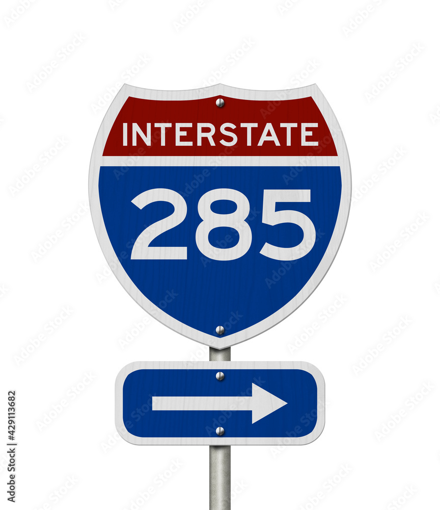 I-285 interstate USA highway road sign