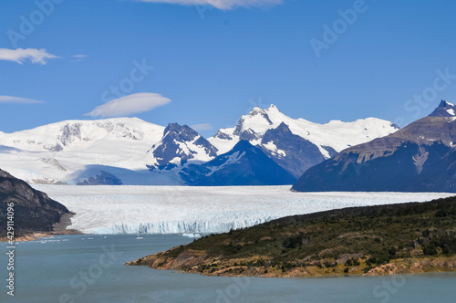 perito moreno glacier arid region country, mountains with snow © JuanP