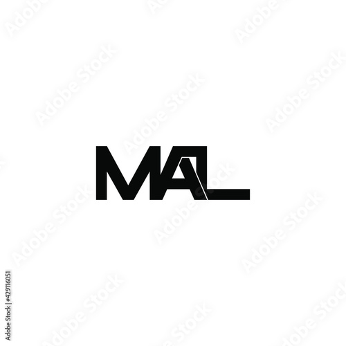 mal letter original monogram logo design
