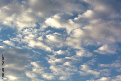 Partly cloudy weather and blue sky. 