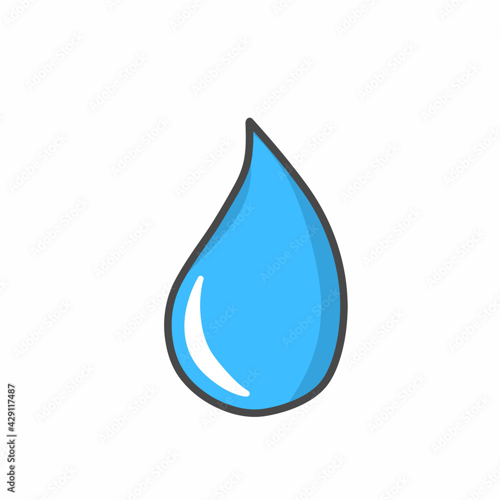 Cute Water Character Flat Cartoon Emoticon Vector Template Design Illustration Cute Water Character Flat Cartoon Emoticon Vector Template Design Illustration