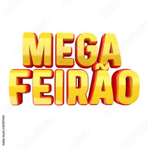 3D SELO MEGA FEIRÃO BRASIL COMÉRCIO VENDA 