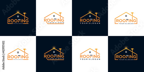 Home roofing logo collection