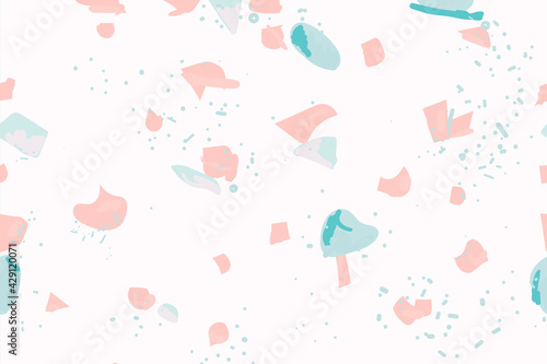 Terrazzo pattern abstract background in pink and blue