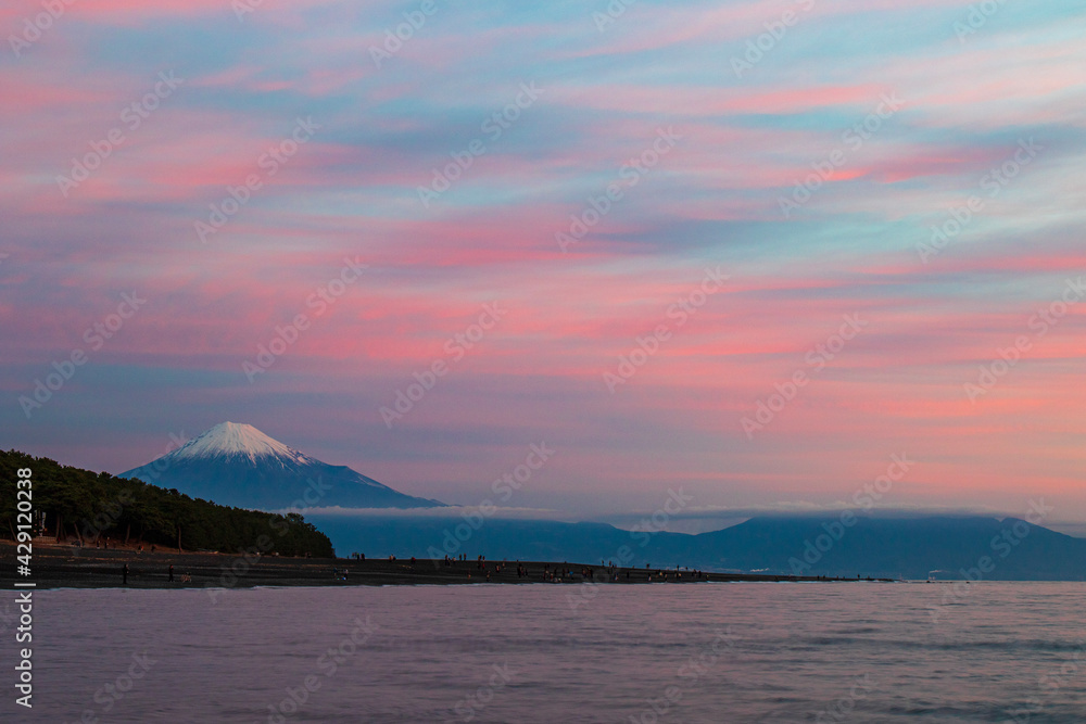 sunset over the sea