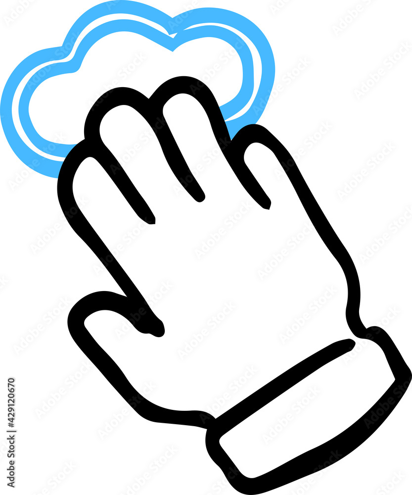 Touch gesture set drawn with a pen Touch gesture set drawn with a pen