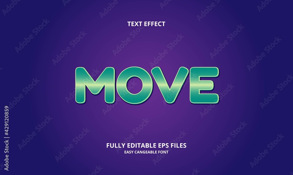 Obraz premium Editable text effect move title style