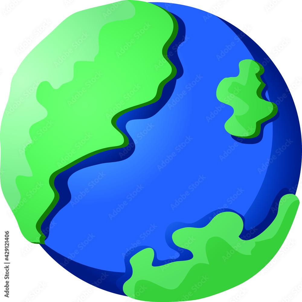 Vector icon of a world
