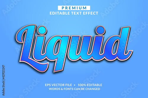 Liquid Premium Editable Text Effect Font style
