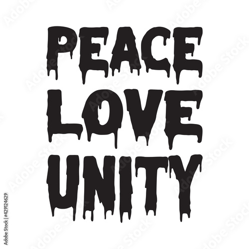 peace love unity quote letter