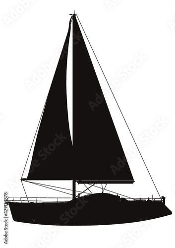 ヨット　シルエット　yacht silhouette