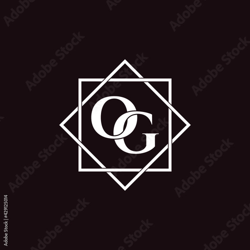 Letter OG luxury logo design vector